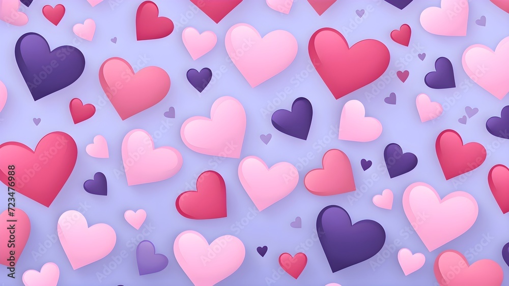 Seamless background with hearts valentine day love concept