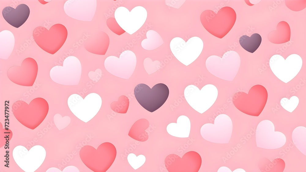Seamless background with hearts valentine day love concept