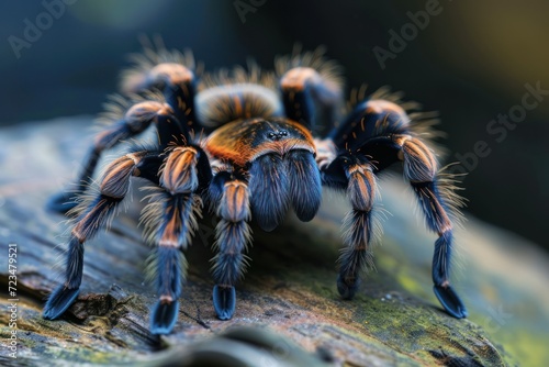 Tarantula Spider Close Up in Natural Habitat