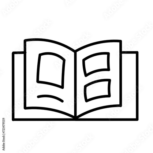 Brochure line icons set