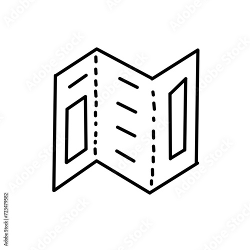 Brochure line icons set