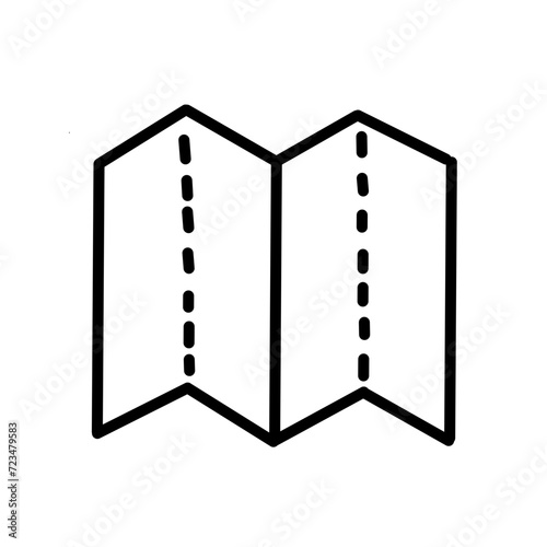 Brochure line icons set