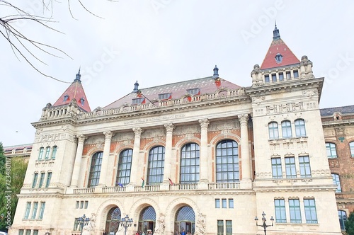 Hungary Budapest university along Rhine river and Danube river 