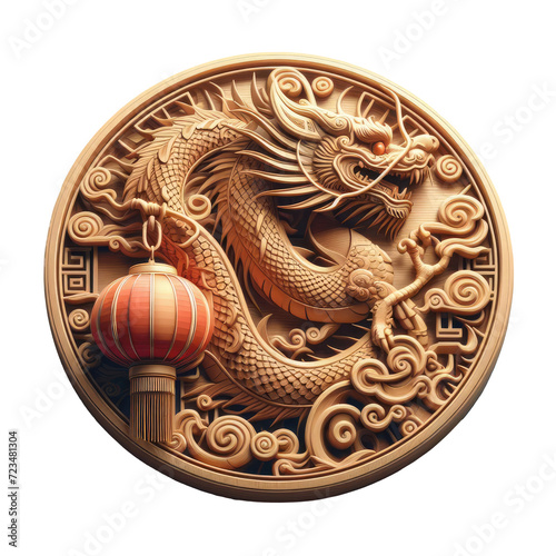 the Chinese New Year with Dragon Icon and symbol in Chinese culture