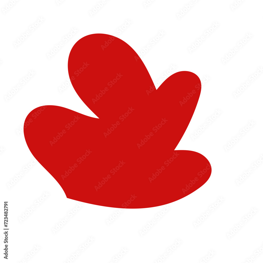 Red abstract shape vector Red abstract shape vector