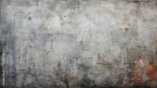 Old rustic concrete wall with textured surface and traces of orange rust.