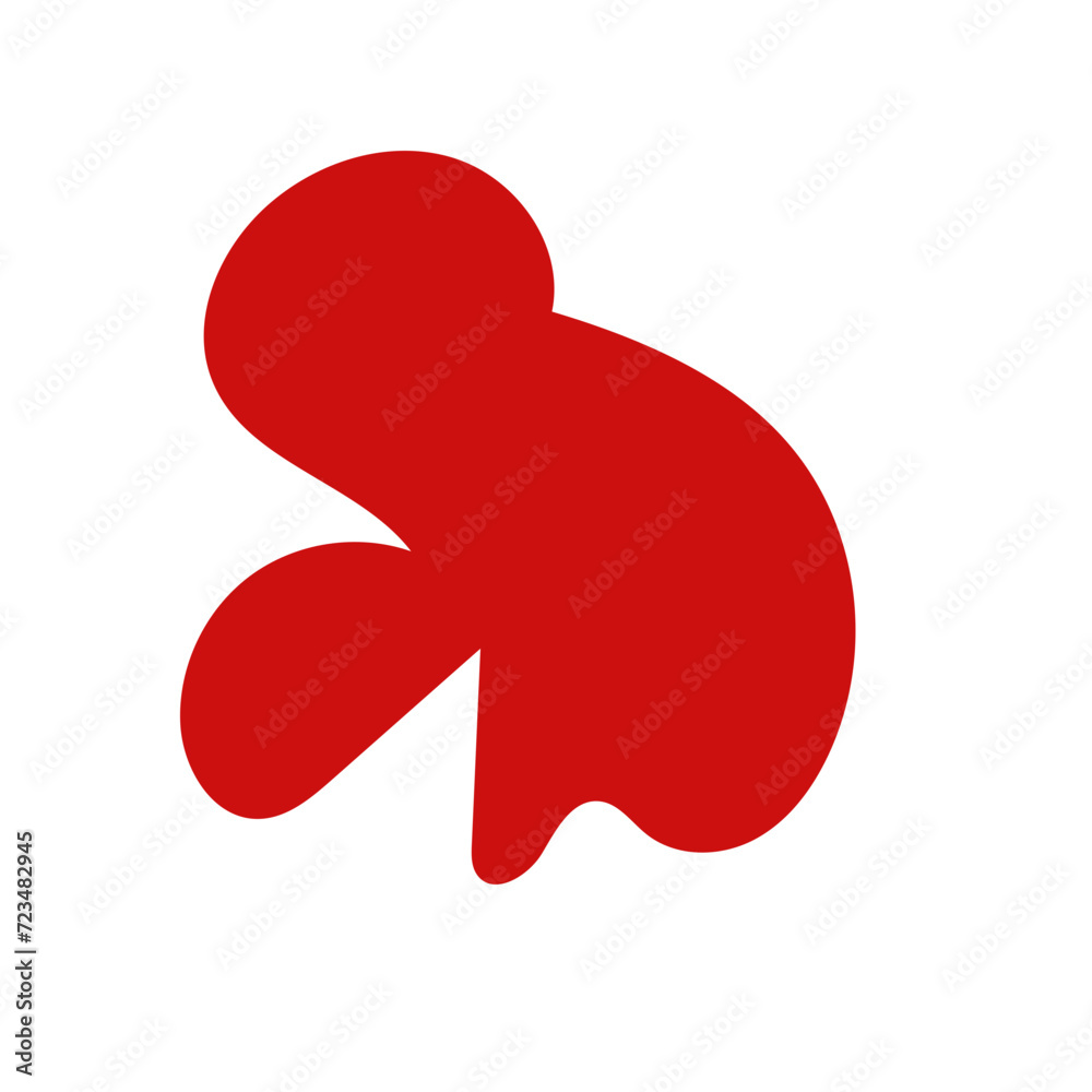 Red abstract shape vector Red abstract shape vector