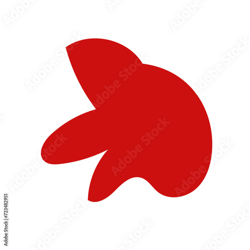 Red abstract shape vector