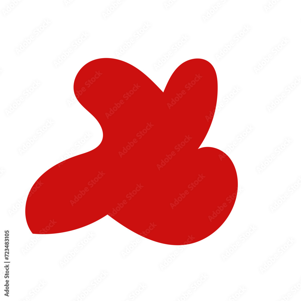 Red abstract shape vector