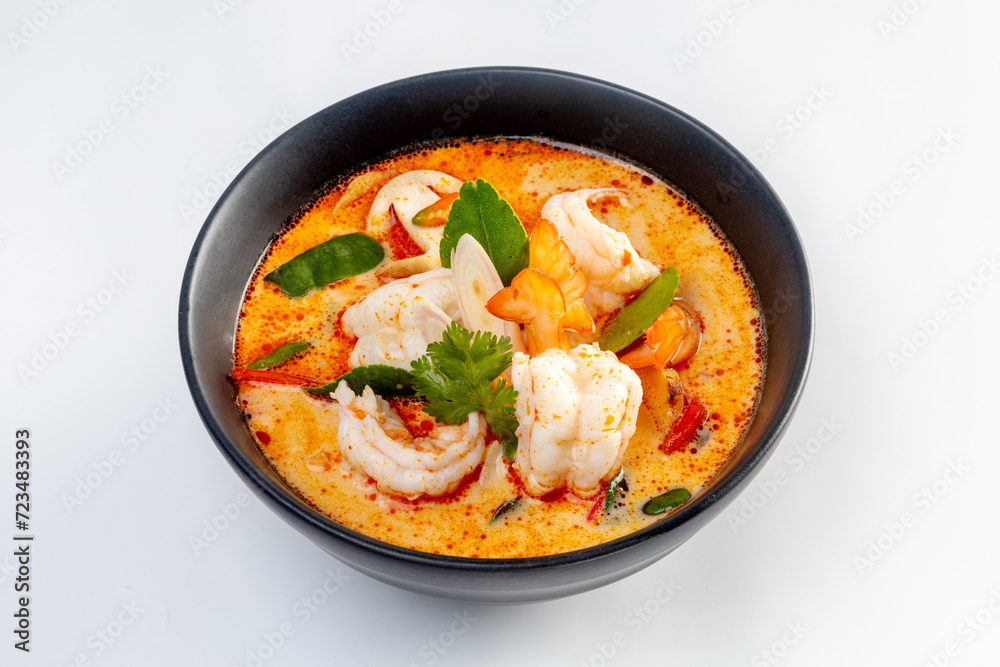 Creamy Tom Yum Goong,spicy prawn soup (Thai Food) Creamy Tom Yum Goong,spicy prawn soup (Thai Food)