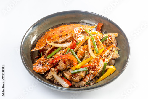 Stir fried crab with black pepper sauce