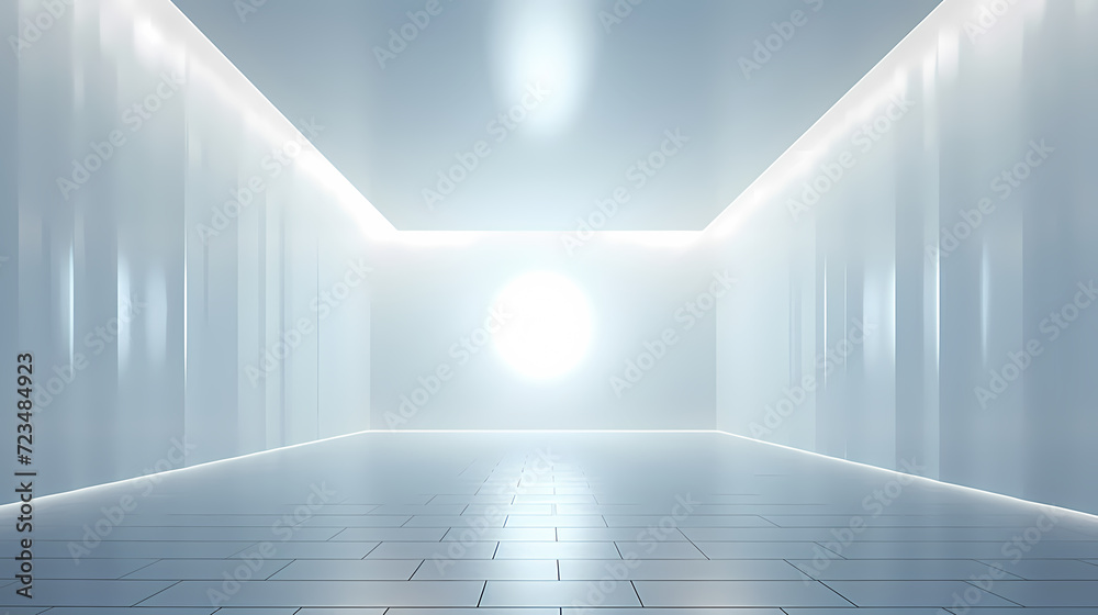 Obraz premium Empty room with neon space for design
