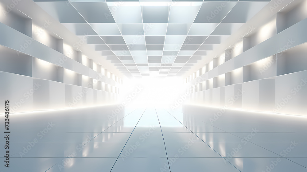3D space, light shining from above, empty room 3D space, light shining from above, empty room