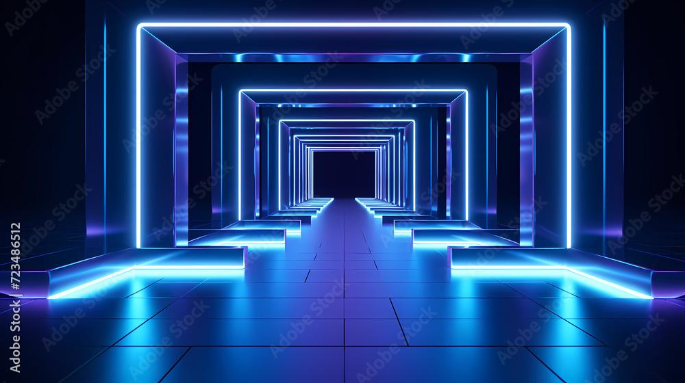 3D space, light shining from above, empty room 3D space, light shining from above, empty room