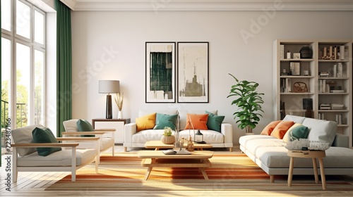 Modern elegant living room creative interior composition  © john258