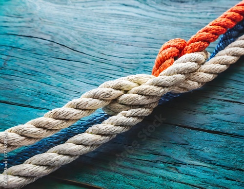 close up of a rope on a ship, rope on a wooden background, close up of rope Strong diverse network rope team concept integrate braid color background cooperation empower power wallpaper, rope © Sajjad-Farooq-Baloch