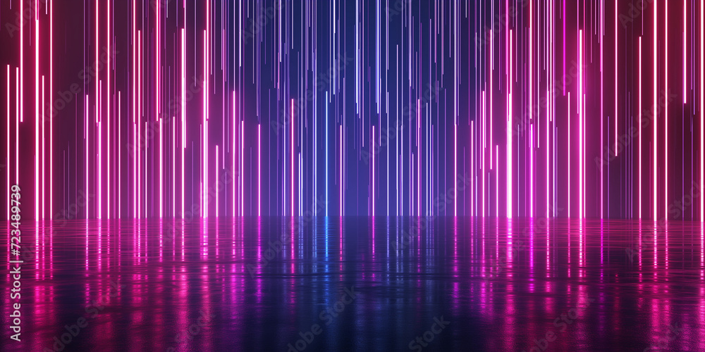 Reflections of a neon grid world