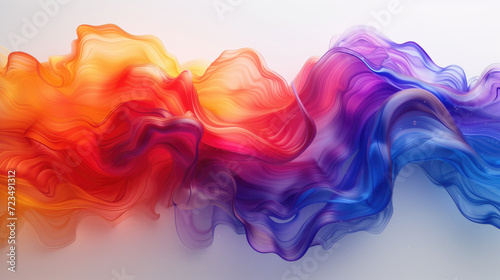 Abstract Colorful Liquid Wave Flow Art