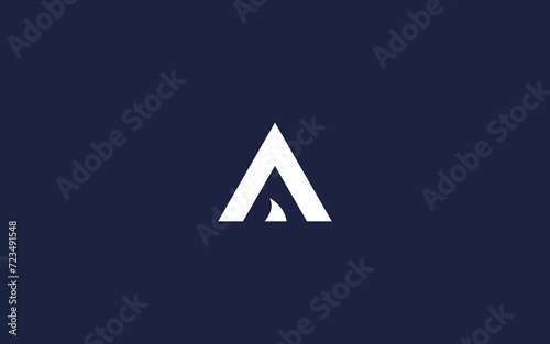 letter a with shark logo icon design vector design template inspiration