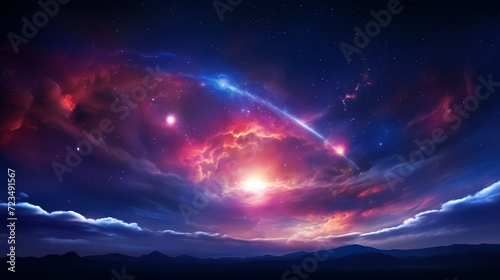 Cosmic background, abstract planet and space background