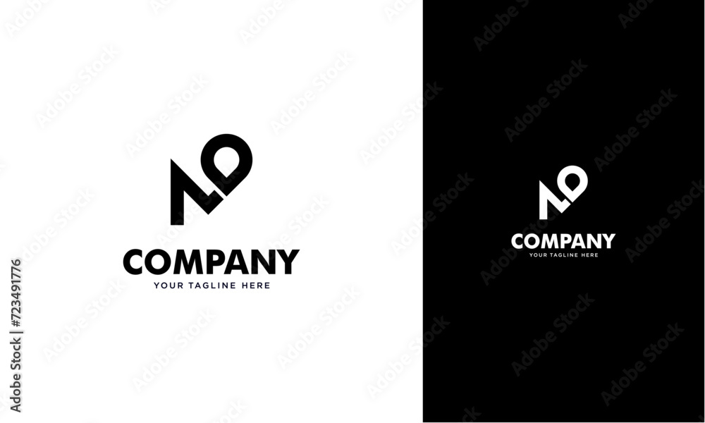 Abstract letter M location logo design vector element initial M pin logo concept monogram,logo template designed to make your logo process easy and approachable. All colors and text can be modified - obrazy, fototapety, plakaty 