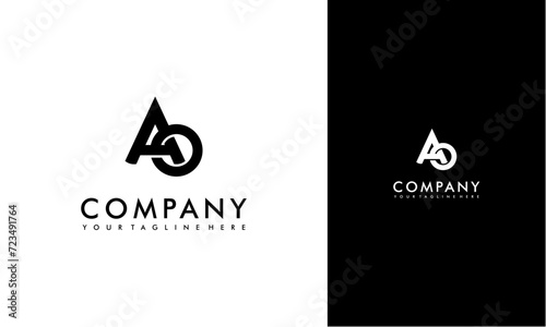 A O initial logo concept monogram,logo template designed to make your logo process easy and approachable. All colors and text can be modified