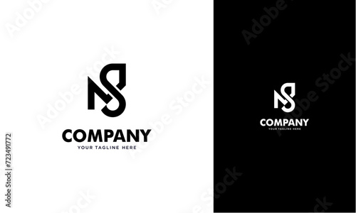 N S or S N initial logo concept monogram,logo template designed to make your logo process easy and approachable. All colors and text can be modified photo