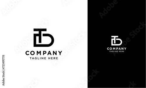 TD or DT initial logo concept monogram,logo template designed to make your logo process easy and approachable. All colors and text can be modified