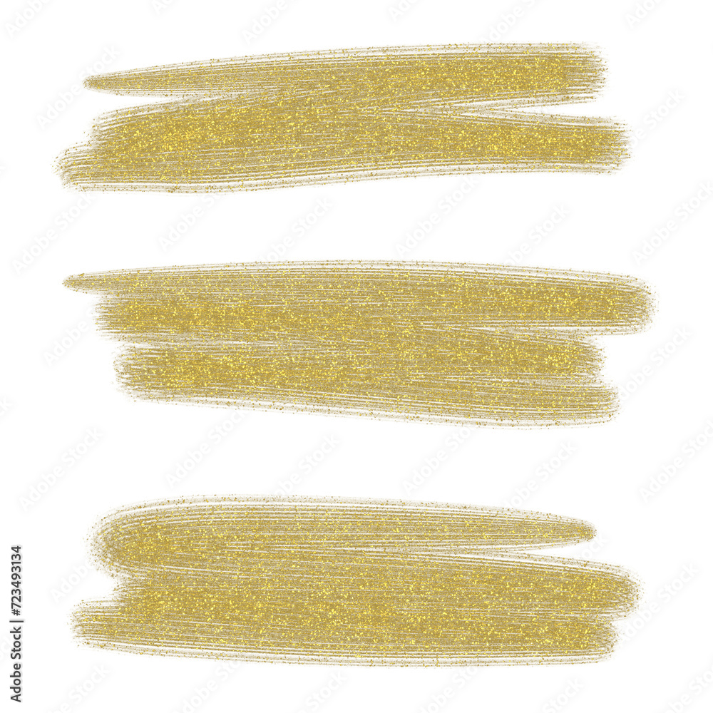 Glittery gold brush stroke textured background