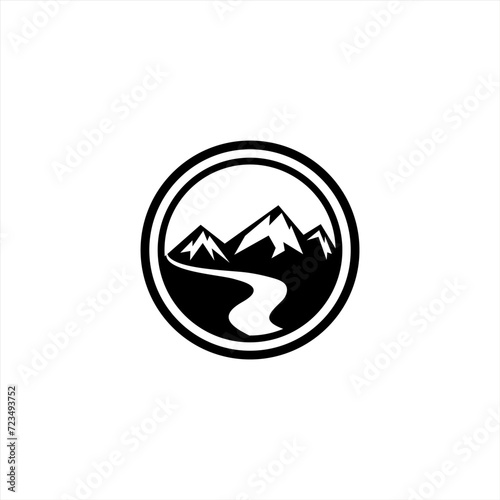 mountain logo design, mountain view logo