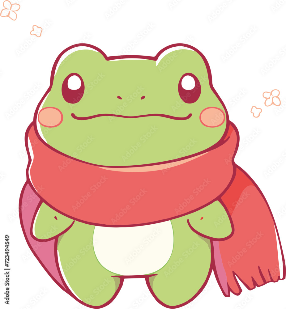 Obraz premium 목도리 청개구리