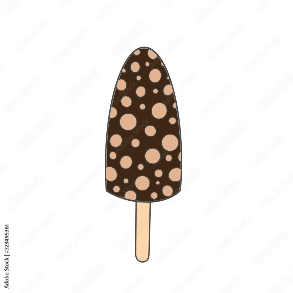 chocolate ice cream popsicle vector illustration chocolate ice cream popsicle vector illustration
