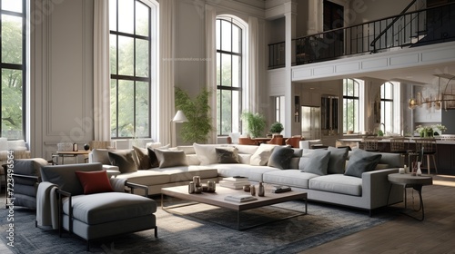 Modern luxury living room interior inspired by elegant palette  © john258