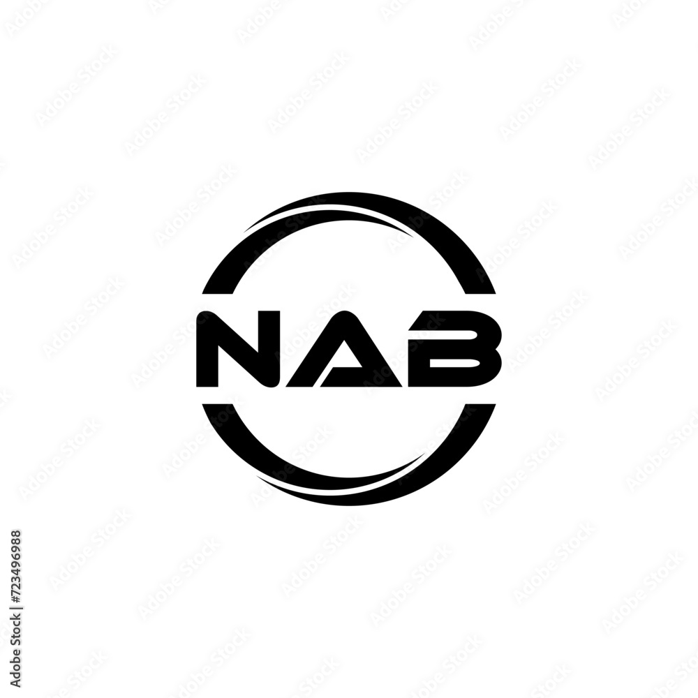 NAB letter logo design with white background in illustrator, cube logo, vector logo, modern alphabet font overlap style. calligraphy designs for logo, Poster, Invitation, etc. NAB letter logo design with white background in illustrator, cube logo, vector logo, modern alphabet font overlap style. calligraphy designs for logo, Poster, Invitation, etc.