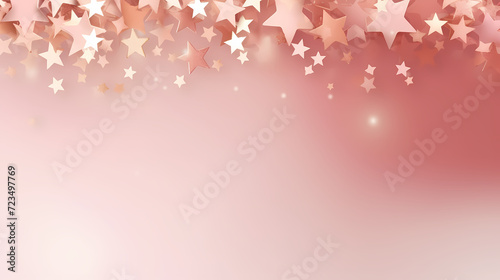 Flat lay composition for festive background with festive decorations and stars