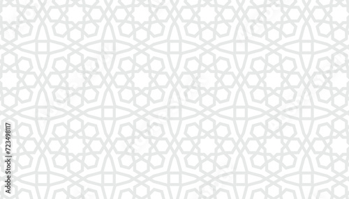 islamic background with arabic hexagonal ornament and arabian seamless geometric pattern texture use for ramadan wallpaper and eid banner