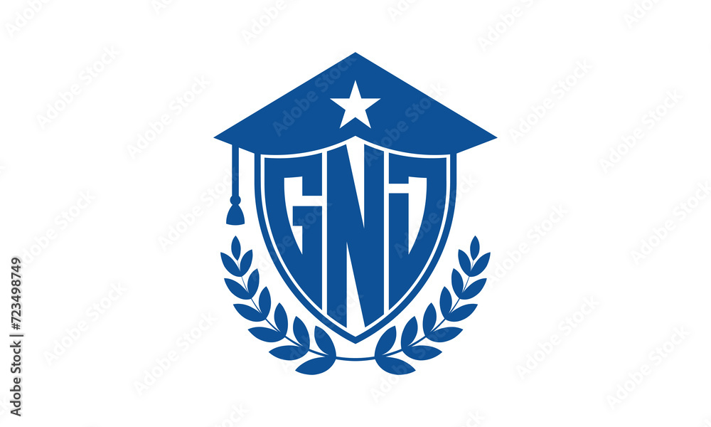 GND three letter iconic academic logo design vector template. monogram, abstract, school, college, university, graduation cap symbol logo, shield, model, institute, educational, coaching canter, tech GND three letter iconic academic logo design vector template. monogram, abstract, school, college, university, graduation cap symbol logo, shield, model, institute, educational, coaching canter, tech