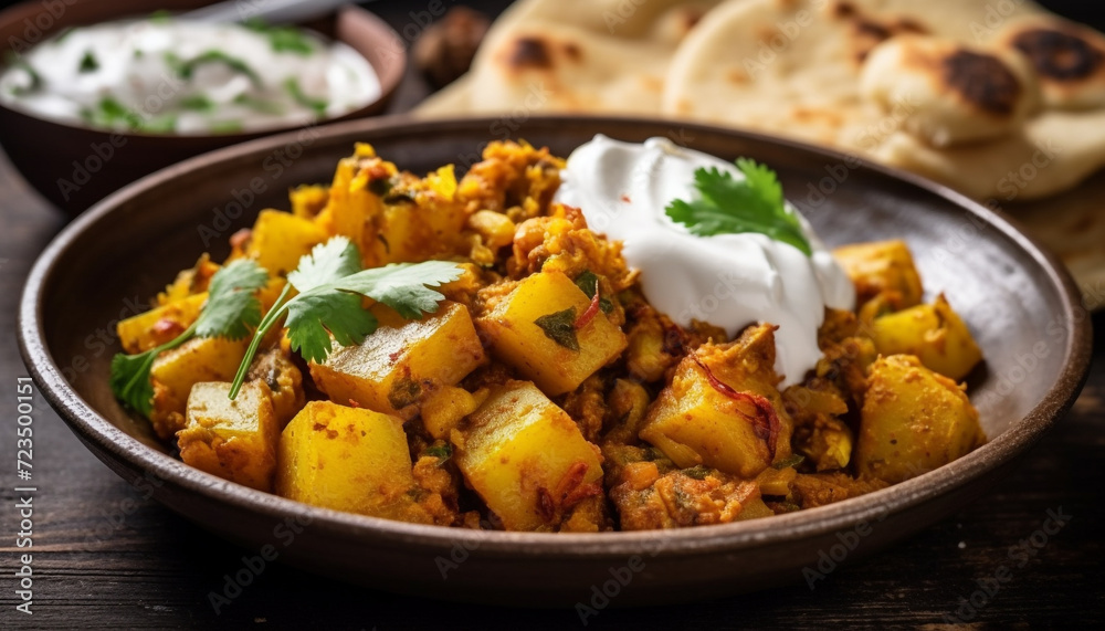 Freshness and flavor in a healthy gourmet vegetarian meal generated by AI Freshness and flavor in a healthy gourmet vegetarian meal generated by AI