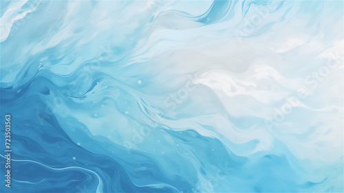 Serenity of Ocean Waves: A Marbled Blue Abstract 