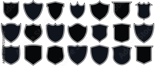 Shield icons set. Protect shield vector