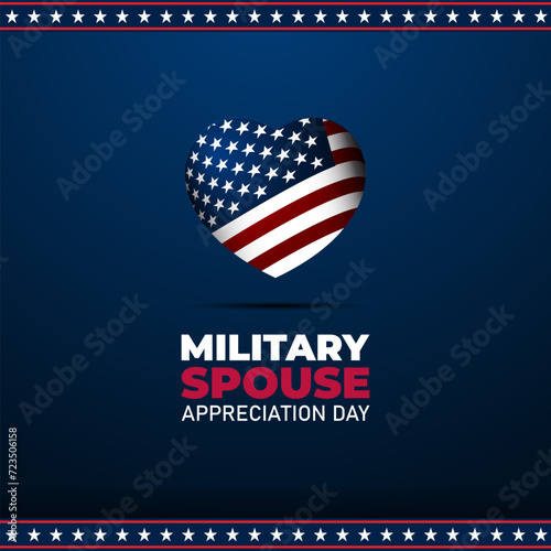 Military Spouse Appreciation Day Background Vector Illustration 