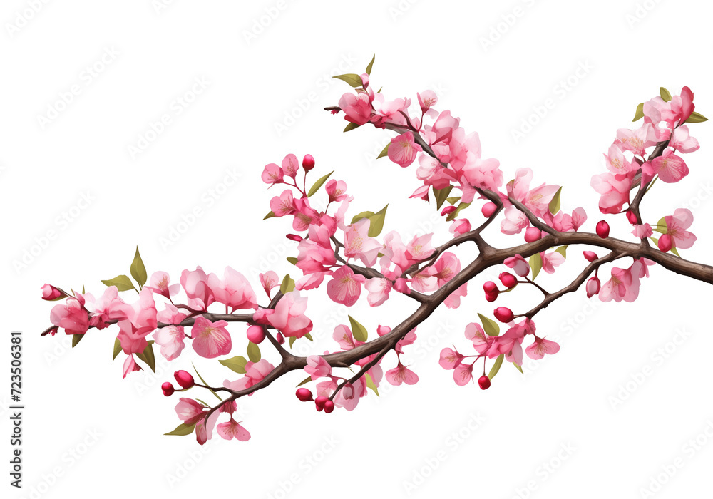 Cherry Blossom Tree Branch Isolated on Transparent Background
Cherry Blossom Tree Branch Isolated on Transparent Background