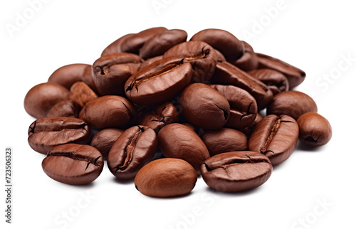 Coffee Beans Isolated on Transparent Background 
