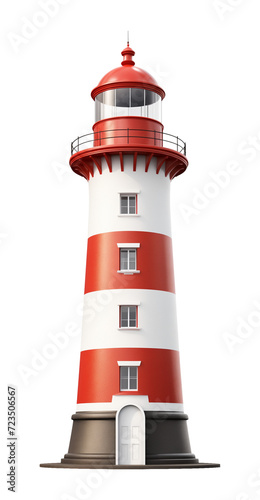 Lighthouse Isolated on Transparent Background 