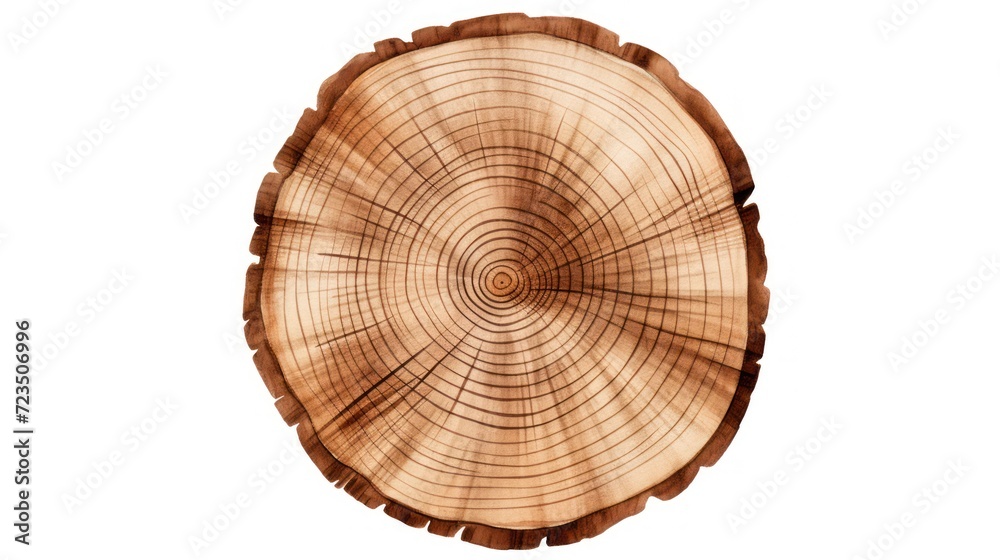 Obraz premium A wood themed clipart in a watercolor style, white background.