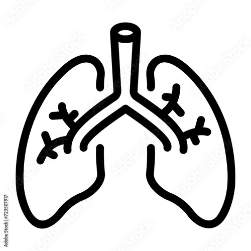 lungs Line Icon