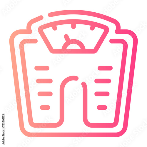 weighing machine Line Gradient Icon