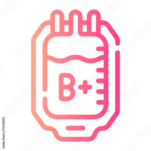 blood bag Line Gradient Icon
