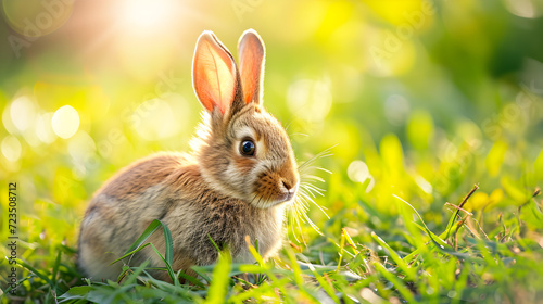 rabbit in the grass, generative ai