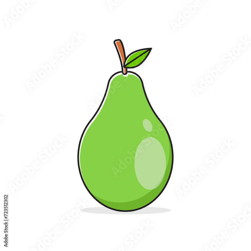 illustration of pear fruit concept isolated on white background